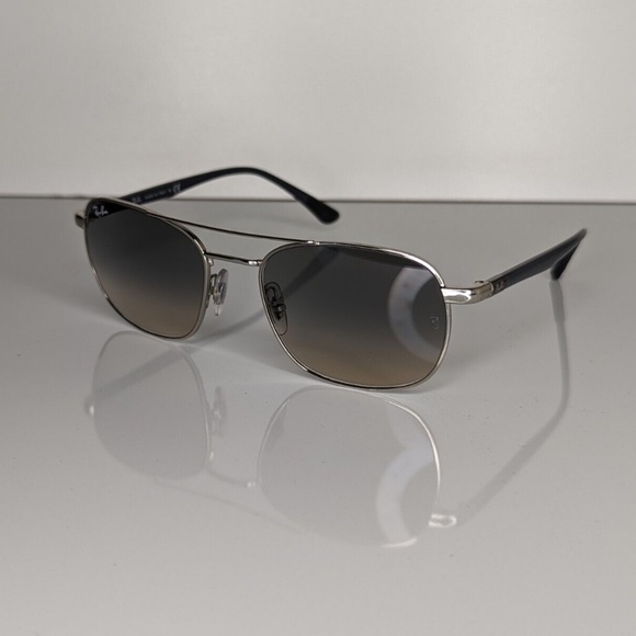 Ray-Ban Chromance Square Aviator Unisex Silver Grey Sunglasses RB3670 54[]19 - Picture 1 of 11